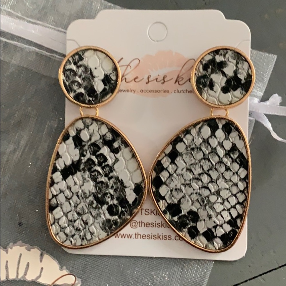 Snakeskin Statement Earrings